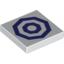 Набор LEGO Tile 2 x 2 with 2 Dark Purple Octagons Print, Белый