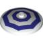 Набор LEGO Dish 4 x 4 Inverted with Dark Purple Octagonal Print, Белый