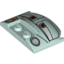 Набор LEGO Wedge 3 x 4 x 2/3 Triple Curved Smooth with Half Open Eyes, Flowers, and Headlights Print (Fillmore), Light Aqua