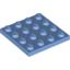 Набор LEGO Plate 4 x 4, Medium Blue