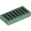 Набор LEGO Tile 1 x 2 with Thin Black Grill Lines with Light Bluish Gray Outline Print, Sand Green