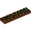 Набор LEGO Tile 1 x 4 with Black and Yellow Stripes and Tow Shackles Print, Красно-коричневый