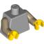 Набор LEGO Torso Plain / Dark Tan Arms / Yellow Hands, Светлый сине-серый