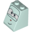 Набор LEGO Slope 65В° 2 x 2 x 2 with Bottom Tube with Gray Eyes and Crooked Smile Print, Light Aqua