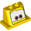 Набор LEGO Windscreen 2 x 3 x 2 with 2 x 4 Base with Brown Eyes on White Background Print [8206 / 8679], Желтый