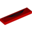 Набор LEGO Tile 1 x 4 with Open Mouth with Tongue Print (Mack), Красный
