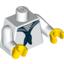 Набор LEGO Torso Sailor Uniform with Blue Scarf Print / White Arms / Yellow Hands, Белый