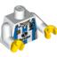 Набор LEGO Torso Soccer Octan Logo and Light Blue Stripes Print / White Arms / Yellow Hands, Белый