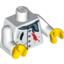 Набор LEGO Torso Painter's Smock with Buttons, Scarf and Paint Spots Print / White Arms/ Yellow Hands, Белый
