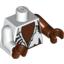 Набор LEGO Torso Shirt Tattered with Werewolf Hairy Chest Print / White Right Arm / Reddish Brown Left Arm / Reddish Brown Hands, Белый