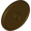 Набор LEGO Minifig Shield - Round with Stud and Raised Rim, Темно-коричневый