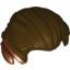 Набор LEGO Minifig Hair Swept Back with Pointy Reddish Brown Ears Print, Темно-коричневый