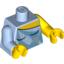 Набор LEGO Torso Ice Skating Costume with White Sequins and Star Print / Bright Light Blue Right Arm / Yellow Left Arm / Yellow Hands, Bright Light Blue