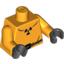 Набор LEGO Torso Safety Suit with Belt and Radioactivity Warning Print / Bright Light Orange Arms / Black Hands, Bright Light Orange