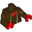 Набор LEGO Torso SW Shaak Ti Print / Dark Brown Arms / Red Hands, Темно-коричневый