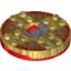 Набор LEGO Turntable 6 x 6 Round Red Base with Pearl Gold Top with Gold Faces on Red Print (Ninjago Spinner), Pearl Gold