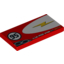Набор LEGO Tile 2 x 4 with Lightning Bolt in Half Ellipse and '95' Print Model Right Side, Красный