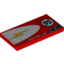 Набор LEGO Tile 2 x 4 with Lightning Bolt in Half Ellipse and '95' Print Model Left Side, Красный