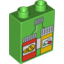 Набор LEGO Duplo Brick 1 x 2 x 2 with Medicine and Pill Bottles , Ярко-зеленый