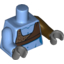 Набор LEGO Torso SW Aayla Secura Print / Medium Blue Arm Right / Dark Brown Arm Left / Dark Bluish Gray Hands, Medium Blue