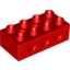 Набор LEGO DUPLO HOLE BRICK 2X4 DATEMBOS, Красный