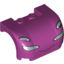 Набор LEGO Vehicle Mudguard 3 x 4 x 1 2/3 Curved with Front with Headlights and Thin Smile Print, Пурпурный