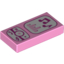 Набор LEGO Tile 1 x 2 with Cell Phone / Music Player Print, Ярко-розовый