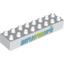 Набор LEGO Duplo, Brick 2 x 8 with 'WORLD GRAND PRIX' Print, Белый