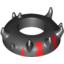 Набор LEGO Minifig Head Top, SW Zabrak Horns, Darth Maul Print, Черный