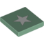 Набор LEGO Tile 2 x 2 with White Five-Point Star Print, Sand Green