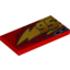 Набор LEGO Tile 2 x 4 with Lightning, Exhaust Pipes and '95' Print Model Left Side, Красный