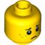 Набор LEGO Minifig Head Dual Sided with Freckles, Smile / Worried Print [Blocked Open Stud], Желтый