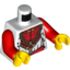 Набор LEGO Torso Castle Kingdoms Gold Chain with Cross and Fur Trim Print / Red Arms / Yellow Hands, Белый