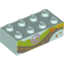 Набор LEGO Brick 2 x 4 with Peace Symbol, Road, and Flowers Print, Light Aqua