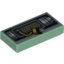 Набор LEGO Tile 1 x 2 with Black, Silver and Yellow Cable Wrench Print, Sand Green