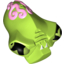 Набор LEGO Minifig Head Modified Alien with 2 Fangs and Brain Tissue Print, Лайм