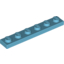 Набор LEGO Plate 1 x 6, Medium Azure