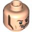 Набор LEGO Minifig Head Dual Sided PotC Will Long Brown Sideburns, Moustache, and Goatee Sneering / Smiling Print [Blocked Open Stud], Light Flesh
