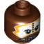 Набор LEGO Minifig Head PotC Cannibal White and Yellow Face Paint Print [Blocked Open Stud], Красно-коричневый