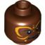 Набор LEGO Minifig Head PotC Cannibal Yellow Face Paint Print [Blocked Open Stud], Красно-коричневый