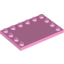 Набор LEGO Tile Special 4 x 6 with Studs on Edges, Ярко-розовый