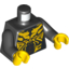Набор LEGO Torso with Savage Opress Print / Black Arms / Yellow Hands, Черный