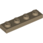 Набор LEGO Plate 1 x 4, Dark Tan