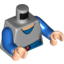 Набор LEGO Torso SW Light Bluish Gray Shirt, Blue Belt with Red Buckle (Padme) / Blue Arms / Light Flesh Hands, Светлый сине-серый