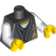 Набор LEGO Torso Ninjago Gold Asian Characters Front and Dragon Back Print / White Arms / Yellow Hands, Черный