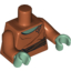 Набор LEGO Torso SW Quinlan Vos Print / Flesh Arms / Black Hands, Темно-оранжевый