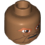 Набор LEGO Minifig Head Alien with SW Eeth Koth Print [Blocked Open Stud], Medium Dark Flesh