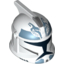 Набор LEGO Minifig Helmet SW Clone Trooper with Holes, Clone Commander Wolffe Print, Белый