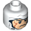 Набор LEGO Minifig Head Male White Bandage with Buttons Print [Hollow Stud], Белый