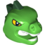 Набор LEGO Minifig Mask Lizard with Yellow Eyes Print, White Teeth and Dark Green Horns, Ярко-зеленый